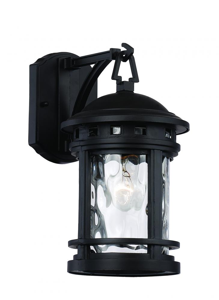 1LT WALL LANTERN-SML-WATER-BK